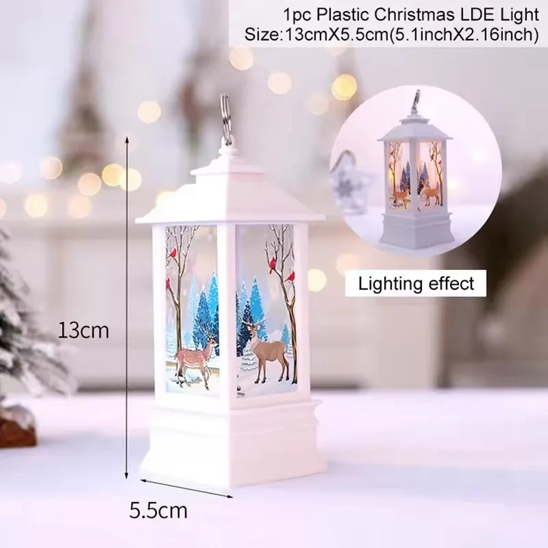 Christmas Lantern Light Merry Christmas Decorations for Home Christmas Tree Ornaments 2024 Navidad Xmas Gifts New Year 2026