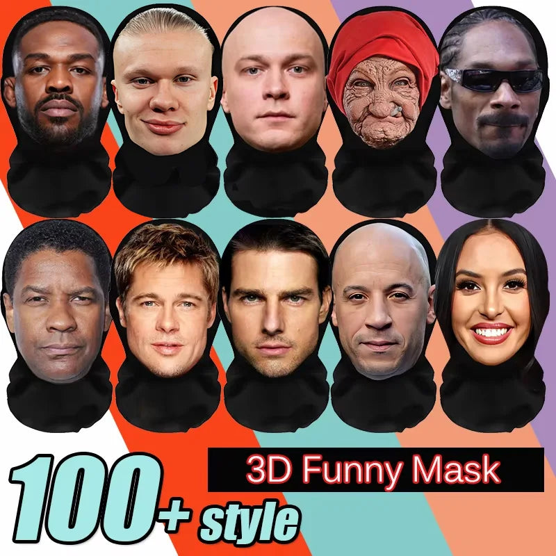 NEW Funny Face Mask Internet Celebrity Face Mask for Role Play Masquerade Costumes Dress Up Guest Gifts Halloween Balaclava
