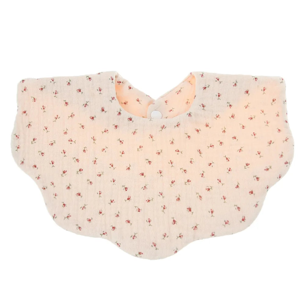 Cotton Soft Baby Print Bibs Solid Color Infant Bib Newborn Burp Cloths Bandana Scarf for Kids Boys Girls Feeding Saliva Towel