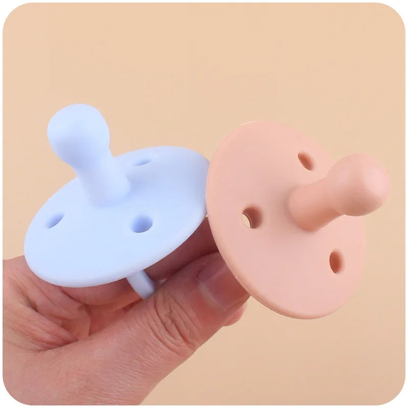 Baby Silicone Pacifier Soft BPA Free Soother Infant Dummy Nipple Newborn Baby Teether Toy Teething Nursing Pacifier Chain Pendan