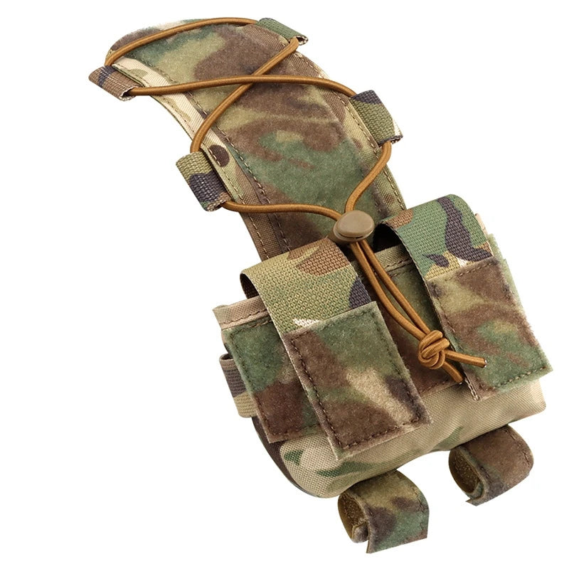 MILITARY Tactical Helmet Pouch Battery Box Counterweight Pouch Remote Battery Helmet Accessory Storage Bag with Hook Loop for Fast Helmet