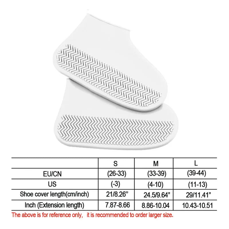 Waterproof Rain Shoe Covers Silicone Non-slip Wear-resistant Outdoor Adult Children Boots Portable Elastic Reusable
