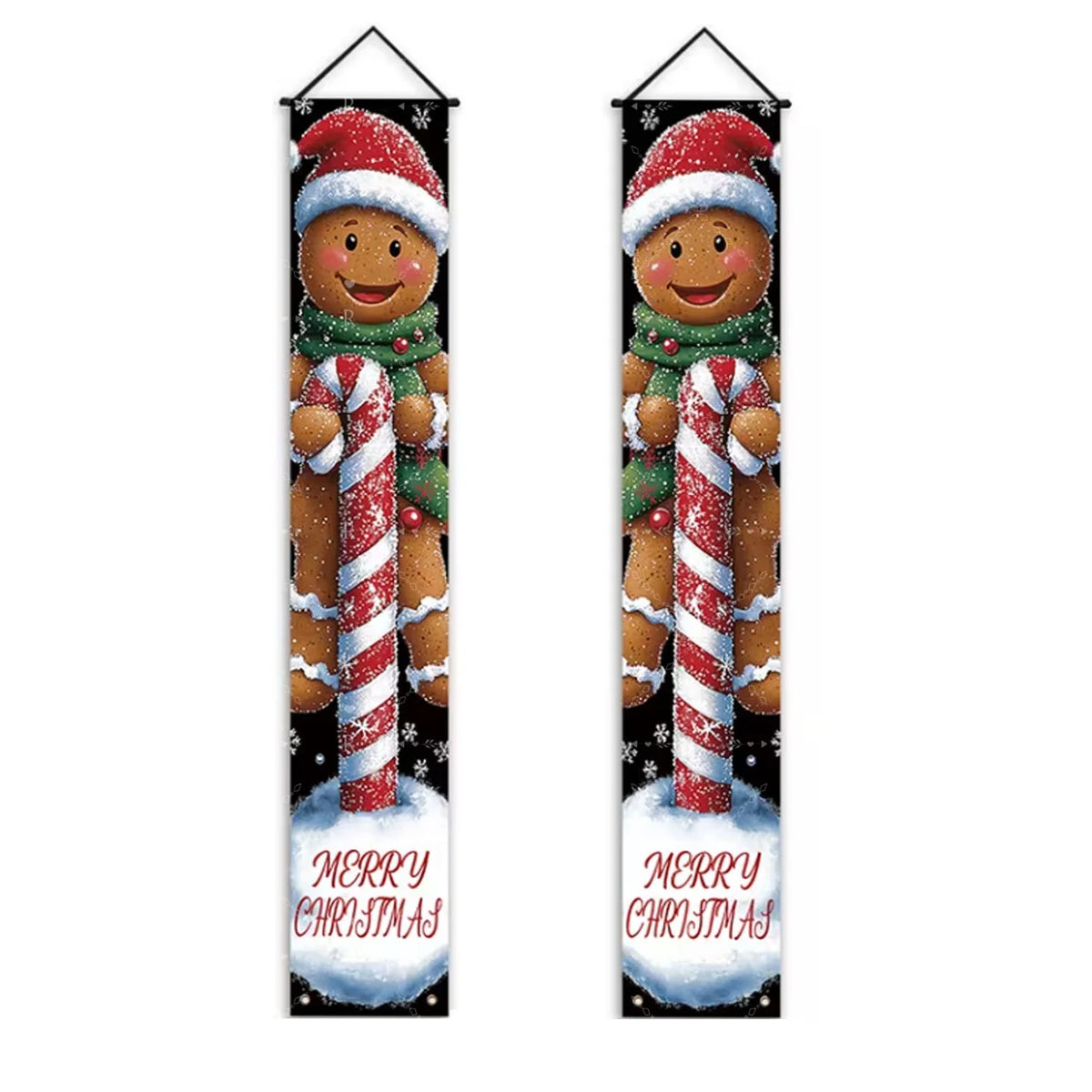 Merry Christmas Theme New Year Party Decorations Couplet Santa Claus Snowman Christmas Tree Wall Door Hanging Flags Banner Props