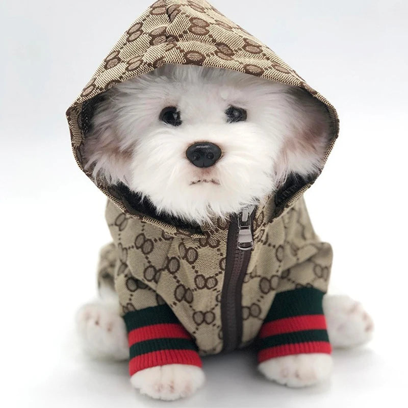 Autumn Winter Pattern 8 Pet Jacket Kitten Clothing Puppy Coat Bulldog Corgi Dog Fashion Windbreaker Designer Luxury Dogs Clothes
