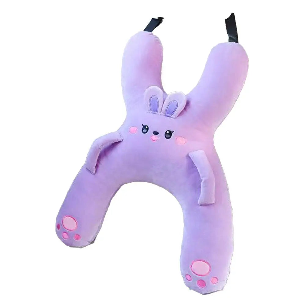 1PC Car Mounted Child Sleeping Pillow Car Cute Cartoon Pillow Car Removable Comfortable Breathable Headrest Lumbar Support