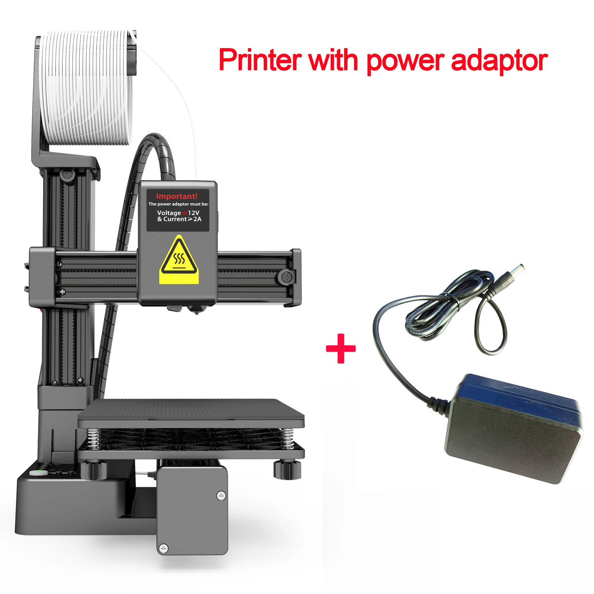 Il livello di ingresso della stampante 3D EasyThreed compatibile con il filamento PLA TPU da 1,75 mm include l'adattatore di alimentazione.