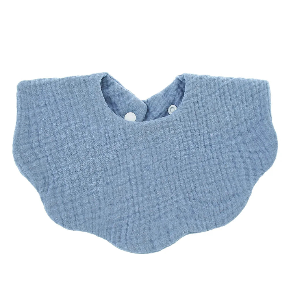 Cotton Soft Baby Print Bibs Solid Color Infant Bib Newborn Burp Cloths Bandana Scarf for Kids Boys Girls Feeding Saliva Towel
