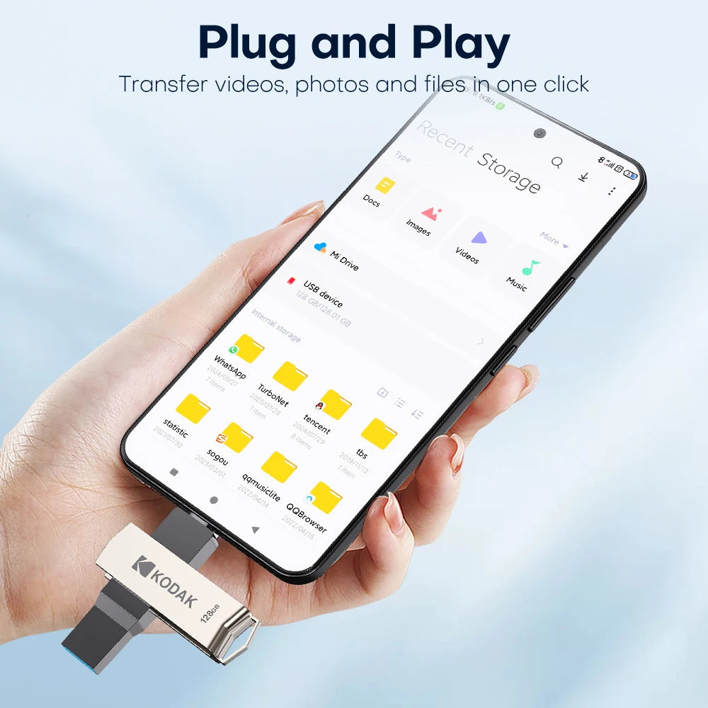 Original Kodak Type C Pendrive USB3.2 Metal USB Flash Drive 128GB 64GB 32GB HDD 2 in 1 U-disk for Keys Smartphone Laptop Desktop