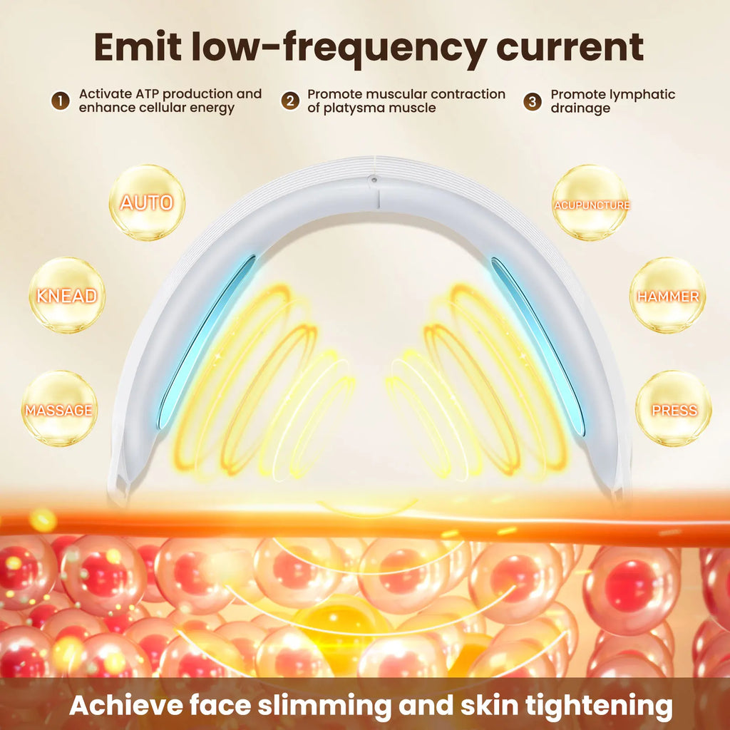EMS Face Lifting Massager Anti Wrinkle Facial Massager V-Face Lift Device Face Slimming Remover Double Chin LED Photon Therapy