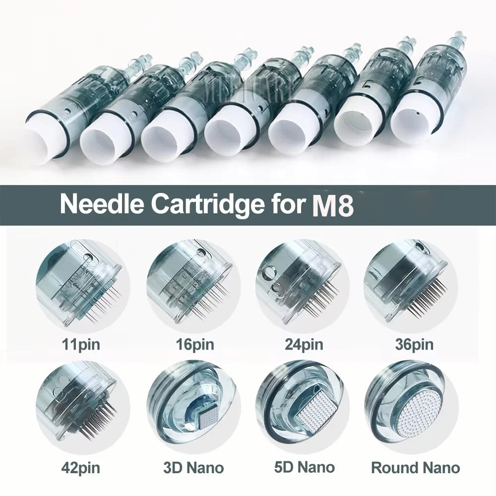 M8 Needle Cartridges for M8 Derma Micronneedle Pen Mesotherapy Microneedling 11pin 16pin 24pin 36pin 42pin 5D