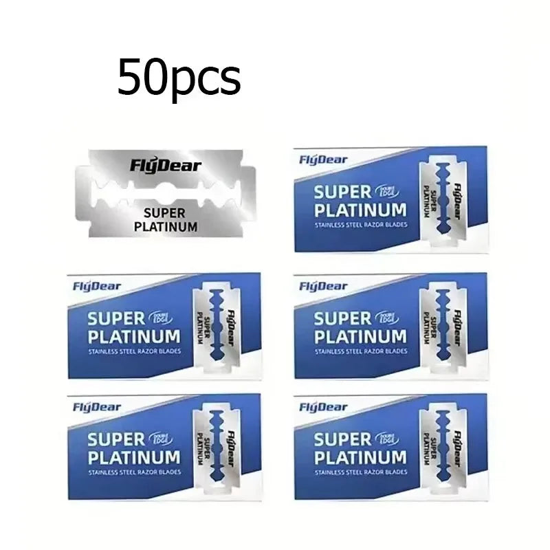 10/30/50/60/80Pcs Razor Stainless Steel Double-Blade Razor Razor Razor Old Fashioned Razor Manual Shaving For Men