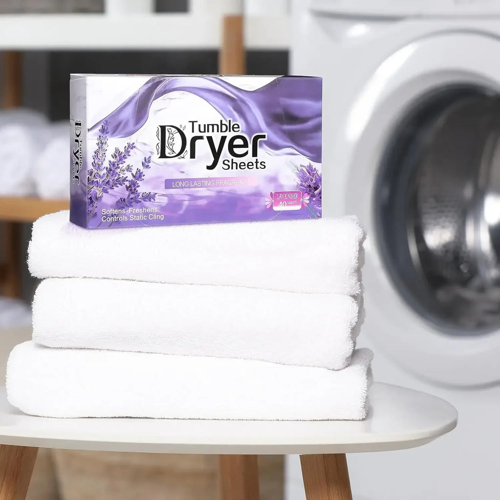 Dryer Sheets Bulk,Natural Plant Fabric Softener Anti Static Wrinkle Release Fresh Scent Laundry Sheets for Tumble Dryer Home Use