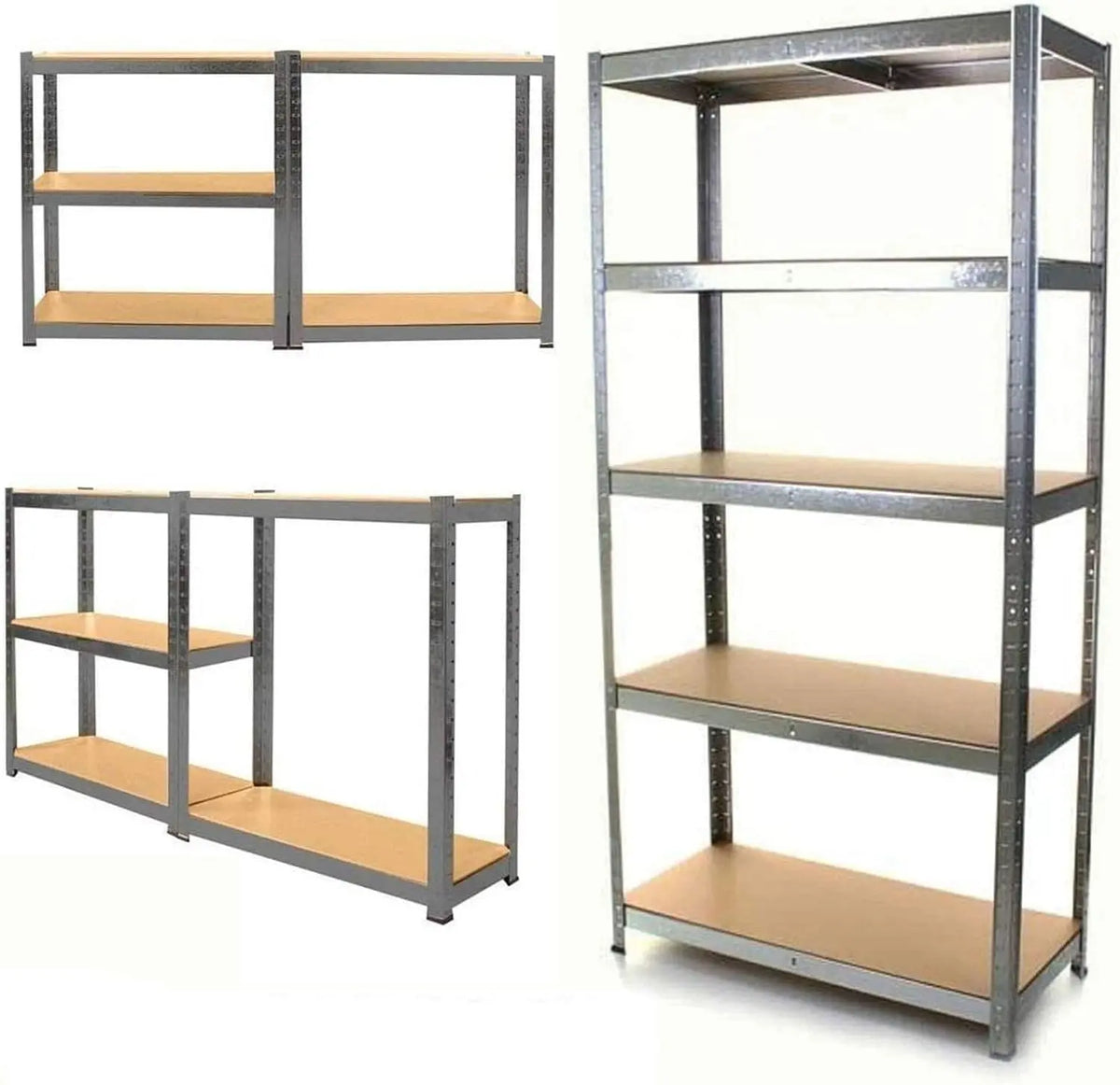 DayPlus Storage Shelving Heavy Duty Adjustable Boltless Garage Metal Shelf, Workshop Shelf, Max Load 875kg,Easy Installation