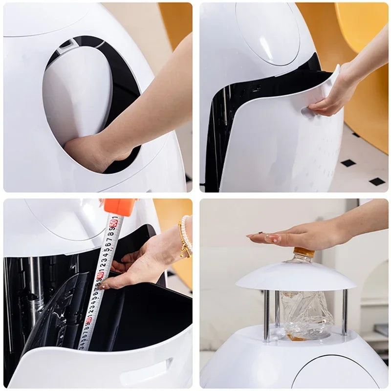 Dinosaur Egg Design Trash Can Large Capacity Room Garbage Collector Kitchen Food Waste Disposal Creative Cartoon Waste Bins