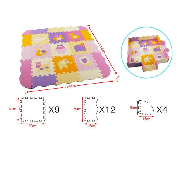Animal Pattern Baby Play Mat Puzzle Toys For Kids Children EVA Foam Yoga Crawling Mats Floor Tapete Room Decor Baby Child Gifts