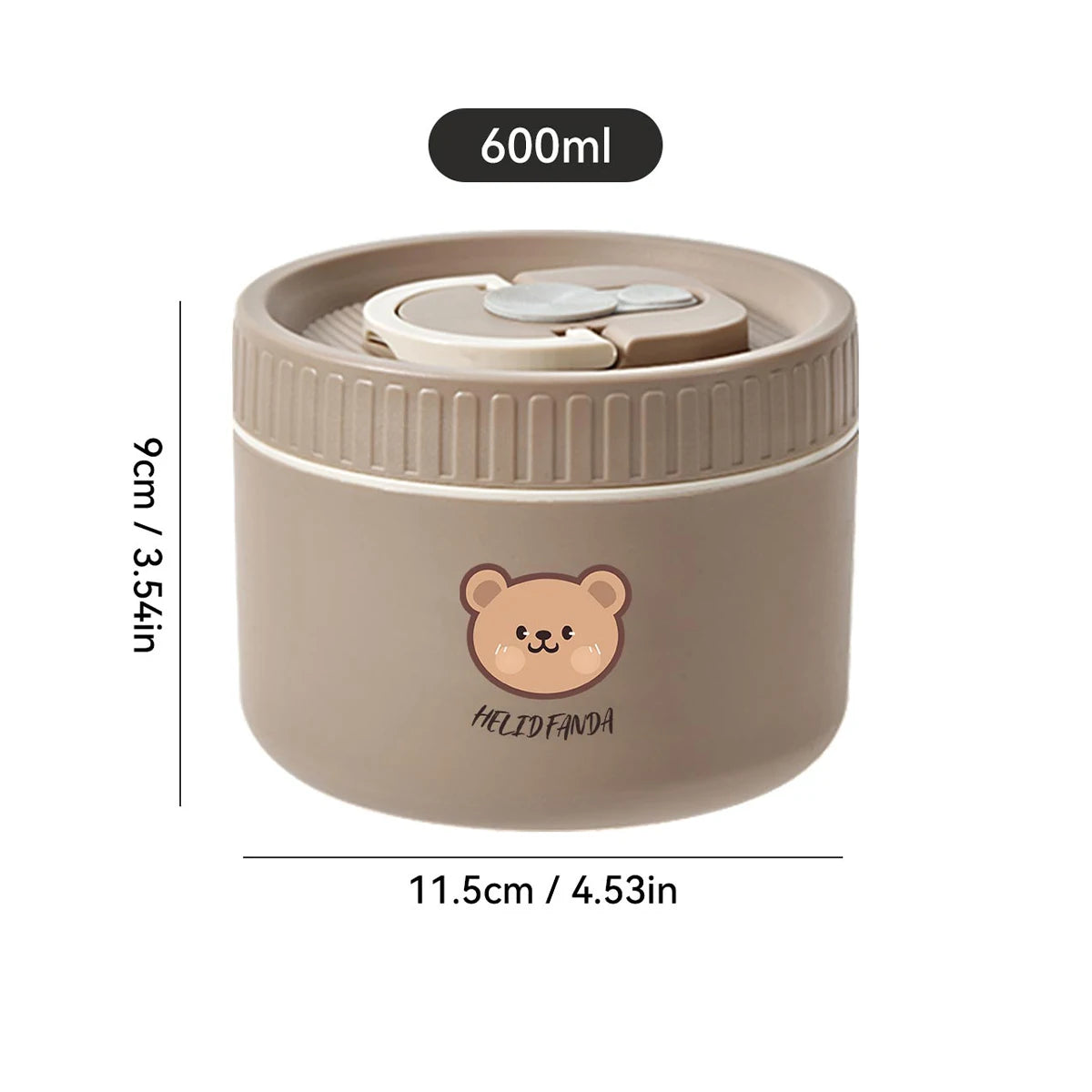 WORTHBUY Cute Thermal Bento Box Portable 304 Stainless Steel Lunch Box Heatable Sealed Leak-proof Food Container For Kids