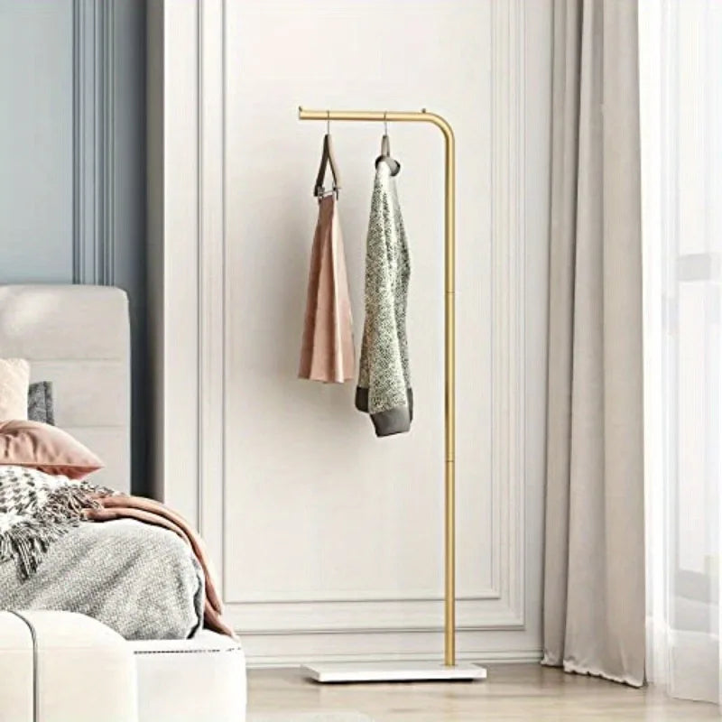 Nordic Modern Metal Valet Stand - Freestanding Multipurpose Suit Rack with Special Functions - Bedroom Clothing and Accessories