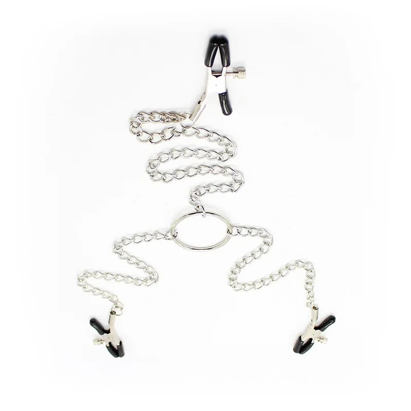 Three-Headed Nipple Clitoris Clamp BDSM Bondage Adult Games Clip Metal Clitoris Stimulator Body Massage Fetish Toys for Couples