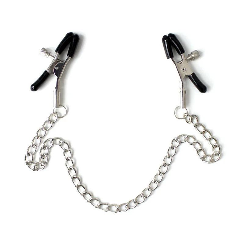 Three-Headed Nipple Clitoris Clamp BDSM Bondage Adult Games Clip Metal Clitoris Stimulator Body Massage Fetish Toys for Couples