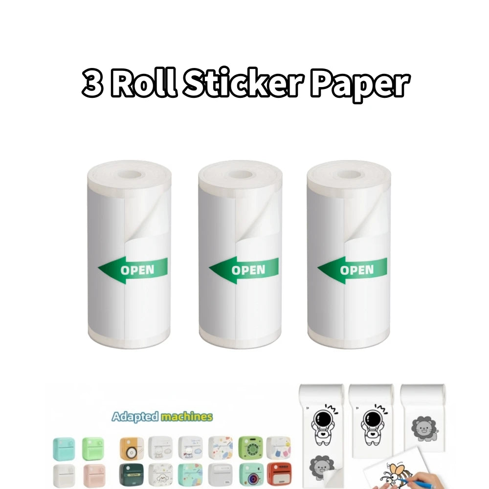 Dolewa D3 Portable Thermal Printer Stickers Paper for Mini Label Makers, Error Printing, and Photo Printing