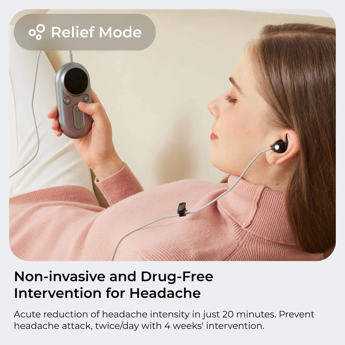 ZenoWell Luna Vagus Nerve Stimulator for Better Sleep, Deep Calm, Meditation and Natural Headache Relief – for Complete Wellness