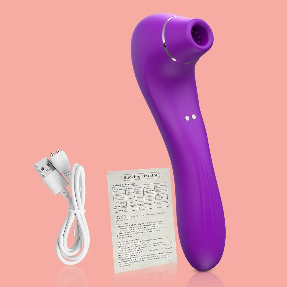 Dildo Vibrator for Women Clitoral Sucking Stimulation G-spot Vaginal Massage 2 in 1 Sucking Vibrator Female Pleasure  Adult Good