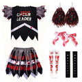 Halloween Cosplay Costume  Cheerleaders Digital Printed Dress Suits Horror Performance Party Role Playing Outfits for Girls