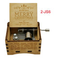《We Wish You A Merry Christmas》Wooden 18-tone Music Box Desktop Decorative Ornaments New Year's Party Gift For Friends ﻿