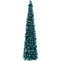 Christmas Tree 1.2m Retractable Foldable Tinsel Chenille Spiral Design Festive Holiday Christmas Decor Home Indoor Accessory