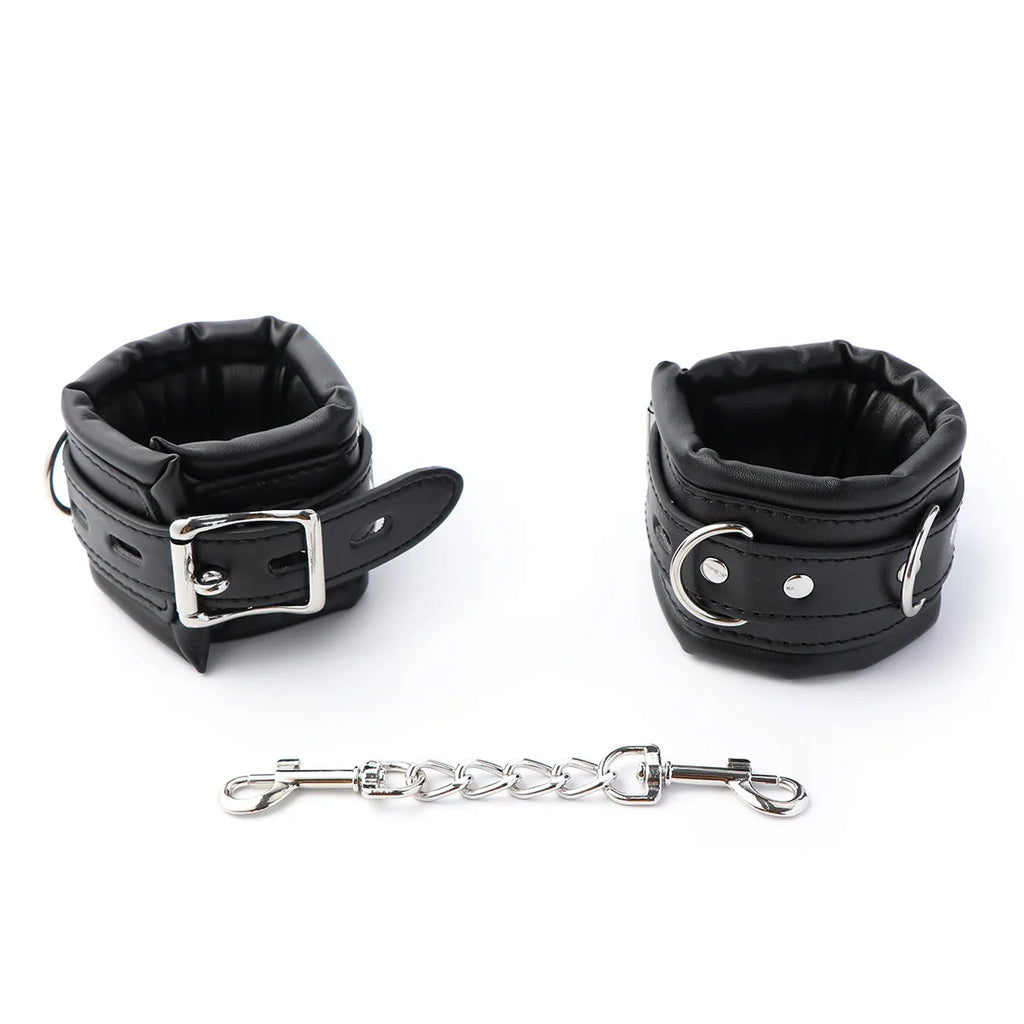 Bondage Kits Extendable Products Leather Restraint Set Handcuffs Ankle Cuffs Bdsm Toys For Couples Women 18 Adult Games