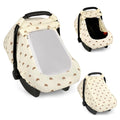 Muslin Car Seat Cover Baby - Breathable and Privacy Car Seat Canopy with 3 Modes - Easy Install & Gift Box Packaging
