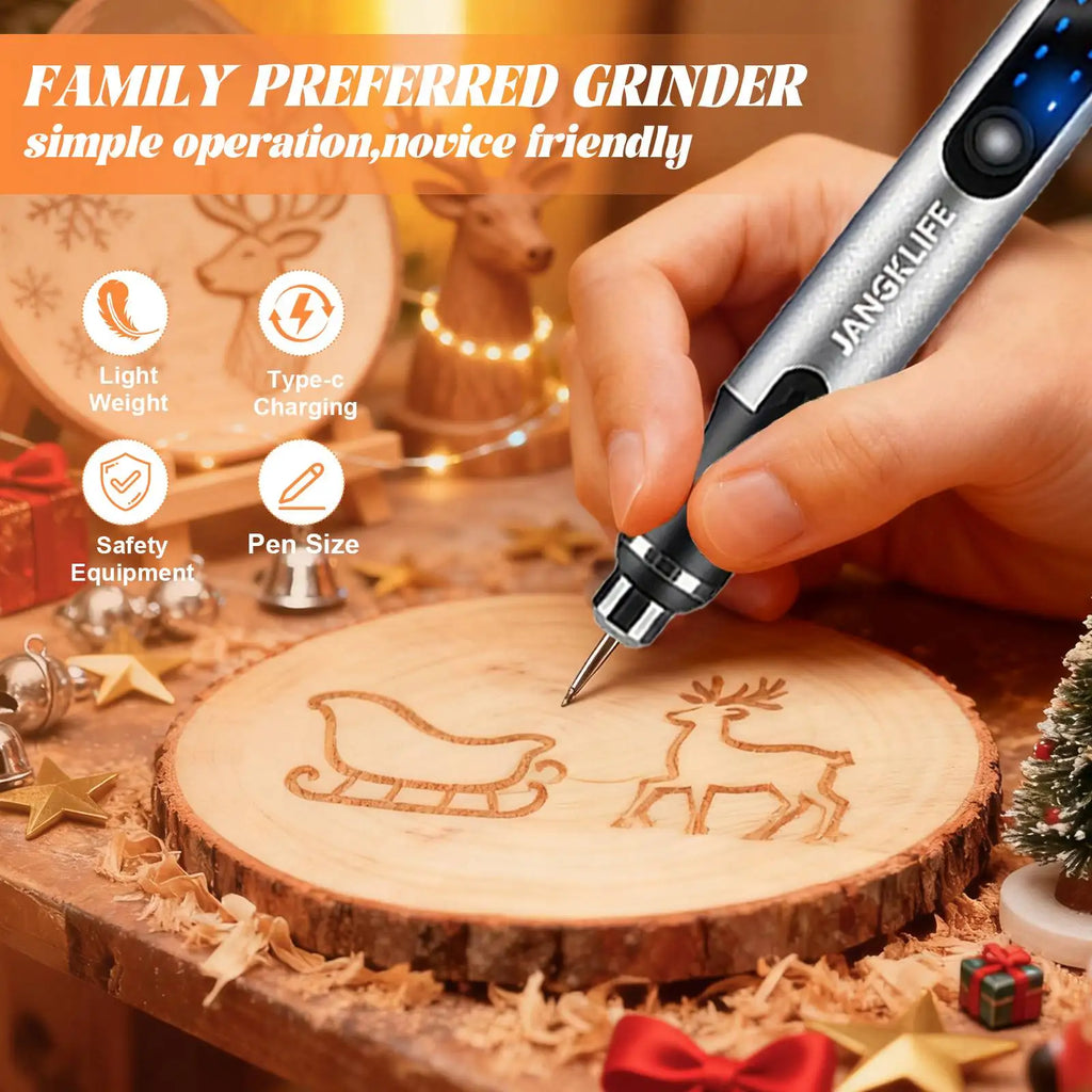 JANGKLIFE USB Cordless Rotary Tool Kit Woodworking Engraving Pen DIY For Jewelry Metal Glass Mini Wireless Drill