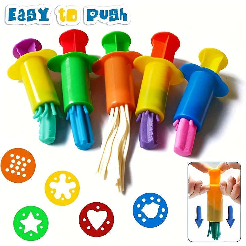 10/20/30/40 Pack Clay Dough Tool Set Play Dough Non Toxic Modeling Dough Extruder Set - Various Colors