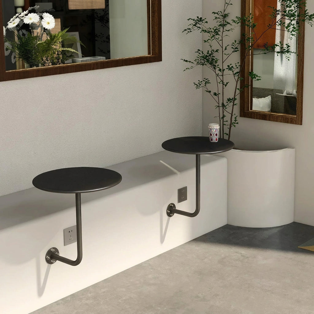 Wall-mounted Small Round Table, Wall-mounted Side Table, Dessert Shop,coffee Table, Industrial Style Wall-to-wall