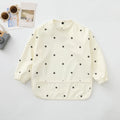 Erduo Newborn Baby Waterproof Feeding Bibs Soft Fabric Infant Apron Long Sleeve School Feeding Bib Eating Accessories