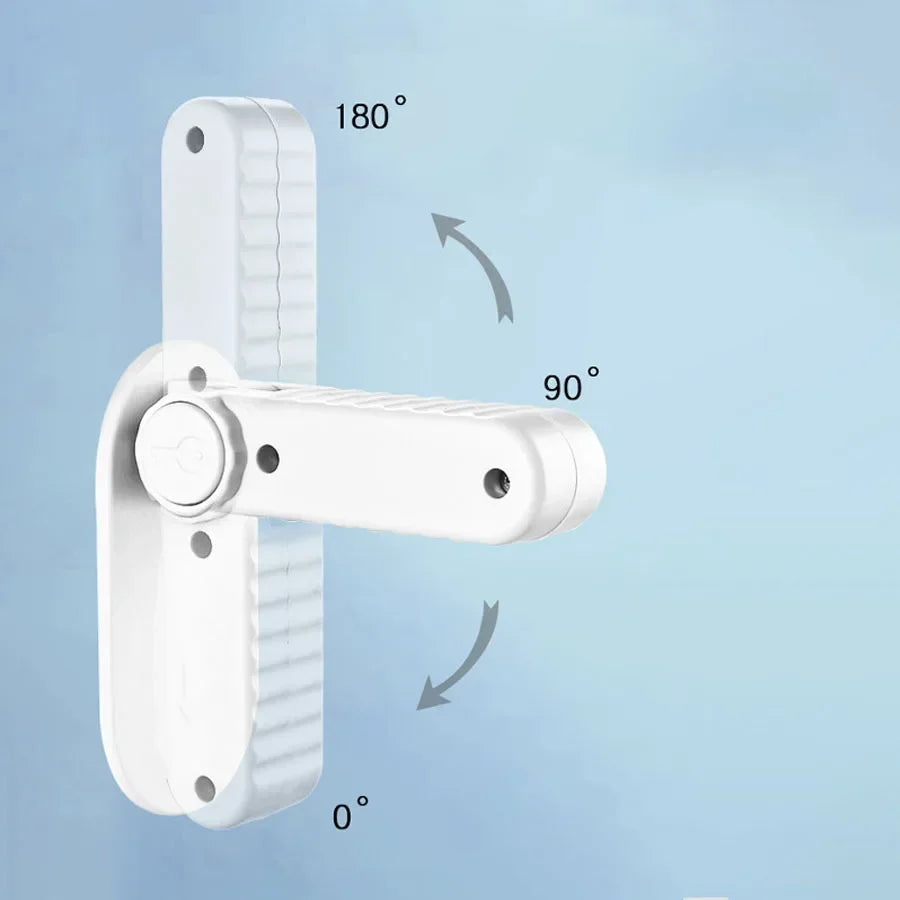 1PC Door Lever Lock Universal Anti-open Handle Child Baby Safety Locks Punch-free Multifunction Hidden Button Buckle Safety Lock