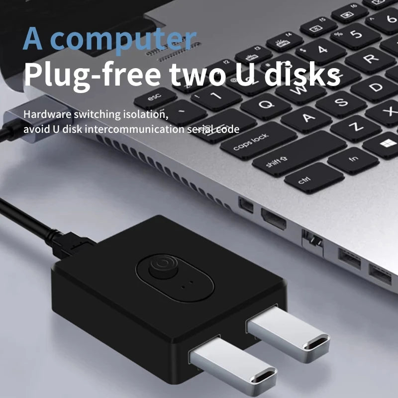 USB 3.0 KVM Switch 1x2/2x1 USB Hub Bidirectional USB2.0 Switcher USB3.0 Extender Shared Controller for PC Keyboard Mouse Printer