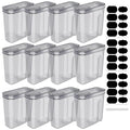 Airtight Food Storage Containers With Lid 4/8/12Pcs Storage Jar Cereal Dispenser Kitchen Organizer Transparent Sealed Tank