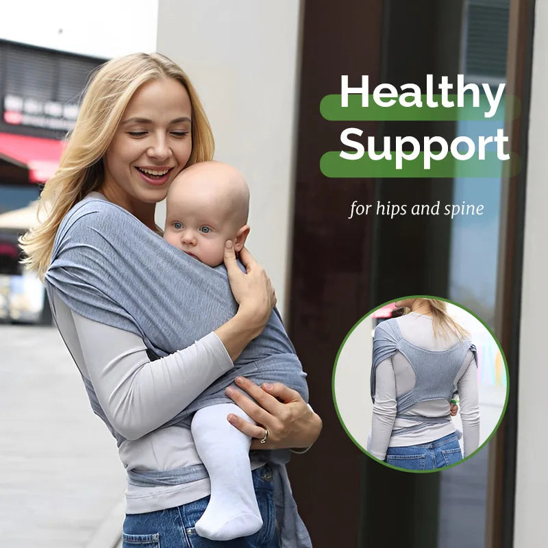 Ergonomic Baby Wrap Sling Carrier Soft Cotton Kangaroo Sling for Newborns to 36 Months Comfortable Front Baby Carrier