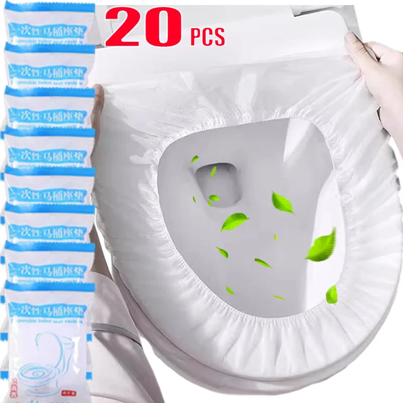 Portable Disposable Toilet Seat Cover Waterproof Safety Non-woven Toilet Seat Pad for Travel Hotel Toilet Bathroom Accessories