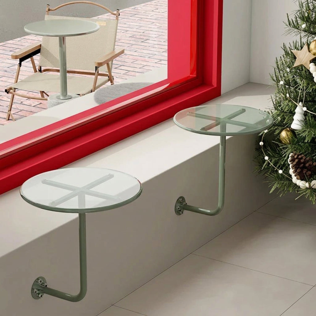 Wall-mounted Small Round Table, Wall-mounted Side Table, Dessert Shop,coffee Table, Industrial Style Wall-to-wall