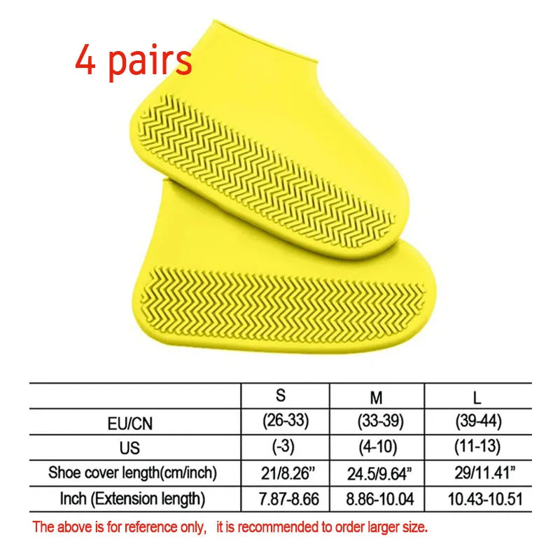Waterproof Rain Shoe Covers Silicone Non-slip Wear-resistant Outdoor Adult Children Boots Portable Elastic Reusable