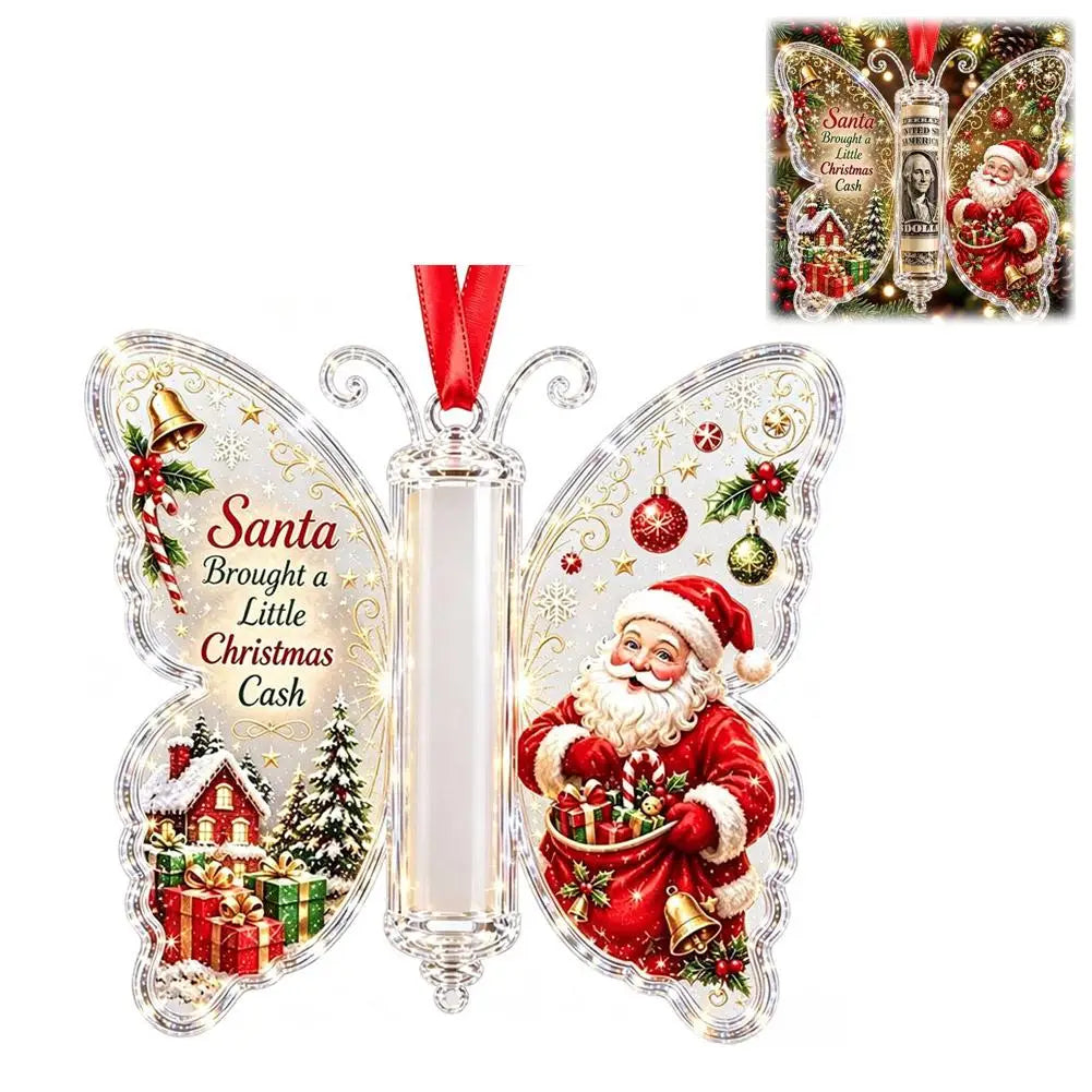 Christmas Hanging Decoration Hanging Christmas Cash Gift Ornament Acrylic Christmas Ornament Acrylic Holiday Party Decoration