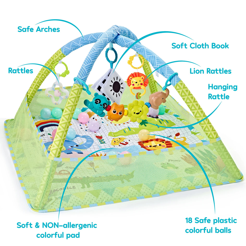 Baby Early Education Puzzle Toys Fitness Frame Sensory Skill Development Game Multifunctional Fence Crawling Mat Educational Toy