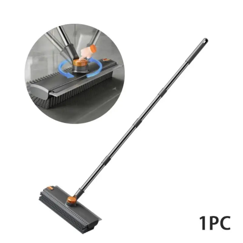 Three-In-One Long Handle Floor Cleaning Brush Set, Heavy-Duty Hard Bristles Scrubber for Shower Room Bathroom Deck Garage Kitche