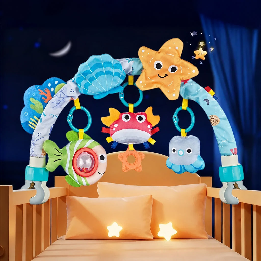 Baby Stroller Arch Toys Bouncer Toy Pram Activity Arch Toys Fine Motor Skills Toys Sensory Development Arch Baby Car Seat Toys