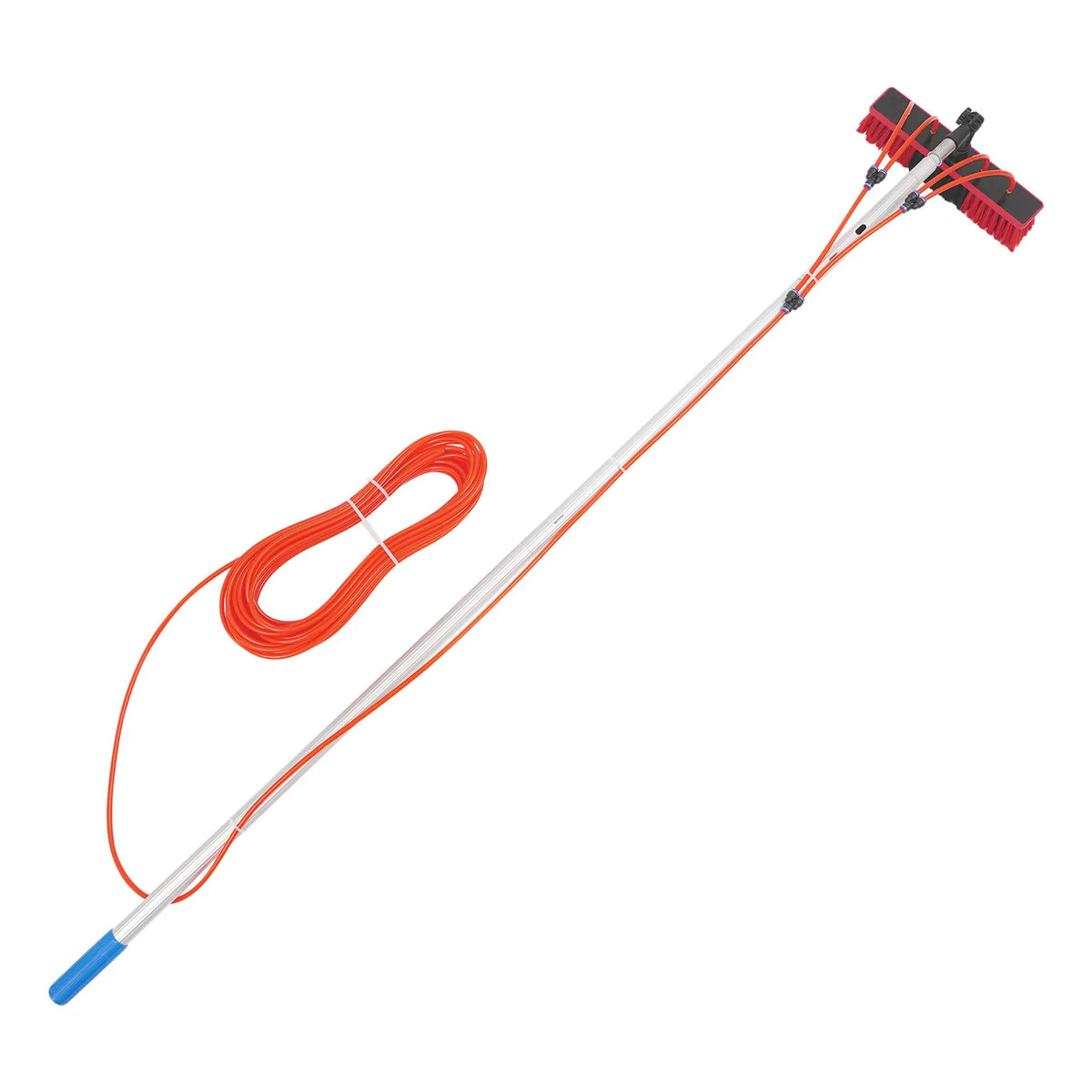 Window Cleaning System: Cleaning Brush and Pole Kit for Solar Panels and Outdoor Windows, 7/8/10 Meters