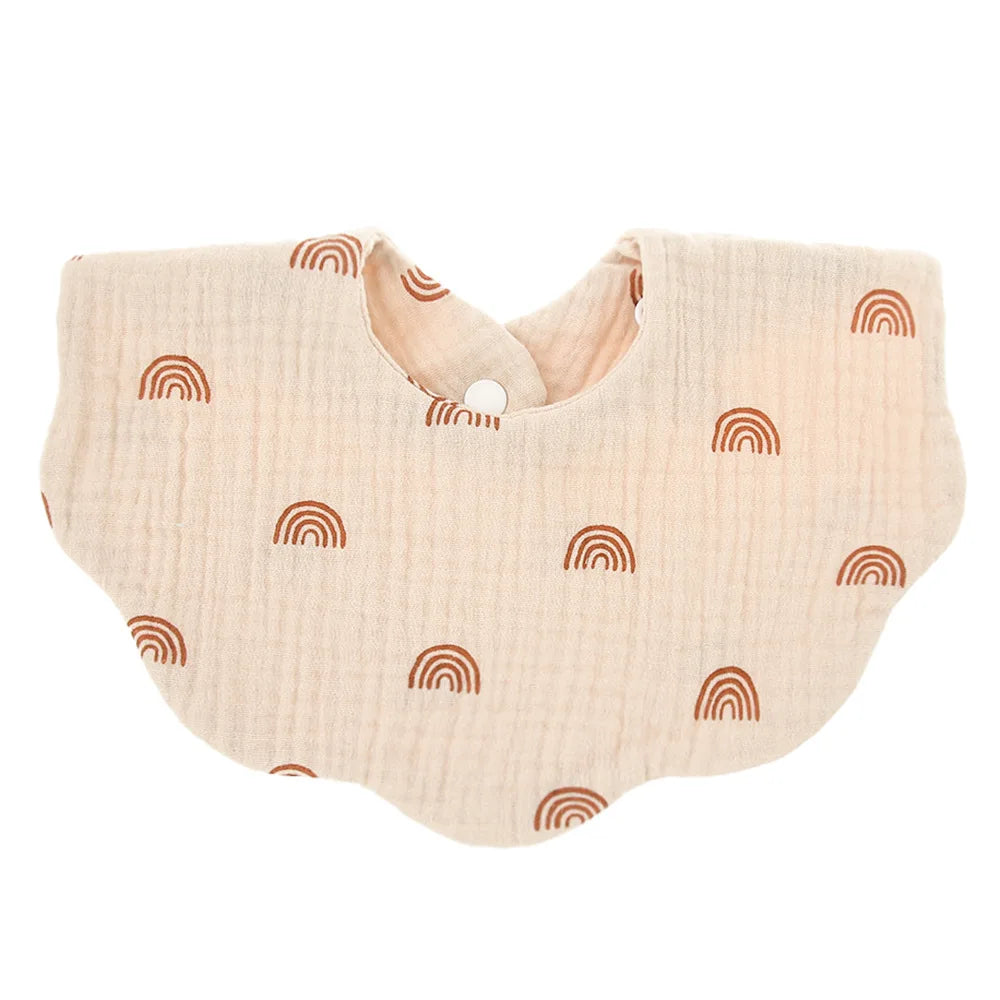 Cotton Soft Baby Print Bibs Solid Color Infant Bib Newborn Burp Cloths Bandana Scarf for Kids Boys Girls Feeding Saliva Towel