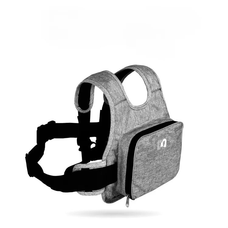 Cintura di sicurezza per moto per bambini con borsa, spallacci regolabili e traspiranti, cintura di sicurezza per sedile moto per bambini