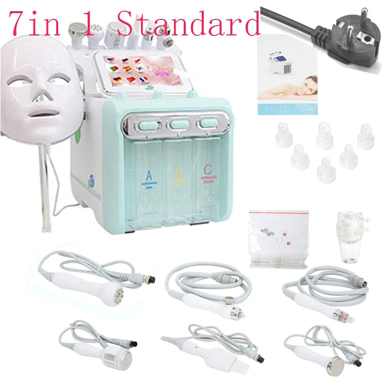 6/7 in 1 Dermabrasion Peel Spa Facial Machine Skin Rejuvenation Hydro Dermabrasion  Aqua Deep Cleaning Skin Care Device
